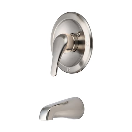 Olympia Faucets Single Handle Tub Trim Set, Wallmount, Brushed Nickel T-2301-BN